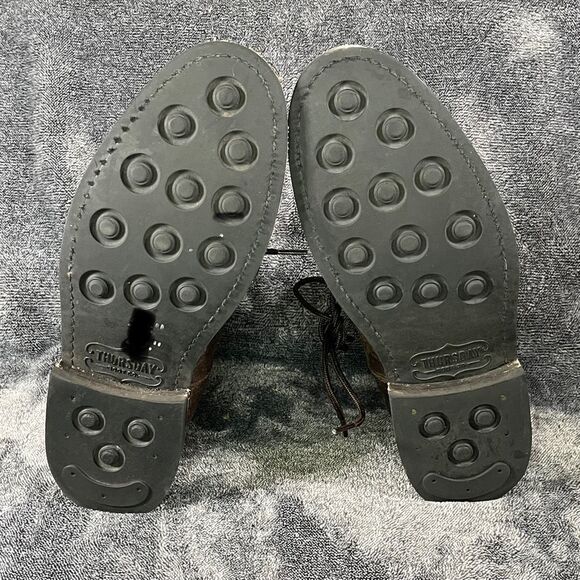 Thursday Boots Cap Toe Lace Up Brown Leather Boots Captain Mens Size 9 - Picture 7 of 8